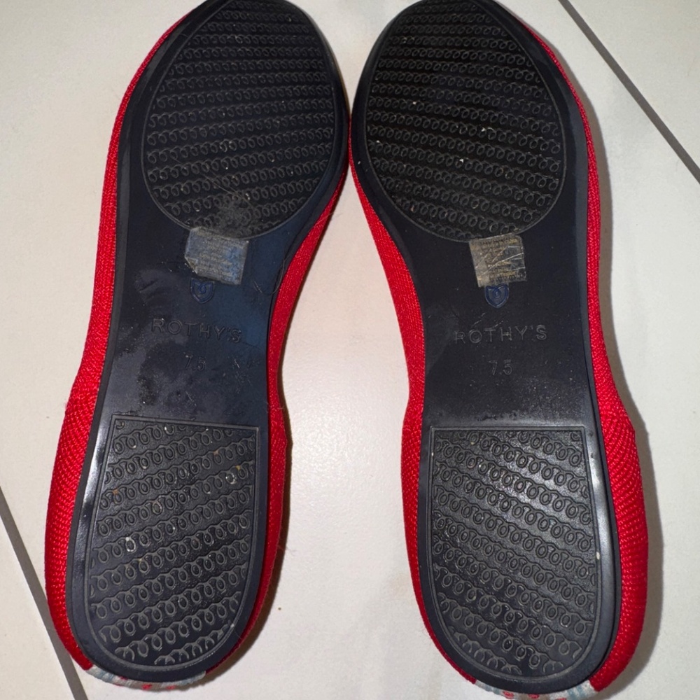 Rothy’s The Square Women's Shoe – Cardinal Red – Size 7.5 - Picture 4 of 5